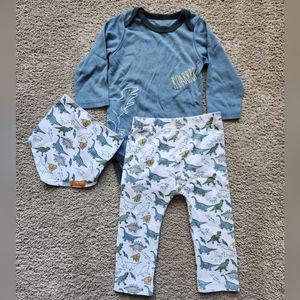 Lila & Jack baby boy dino outfit, size 9-12 months